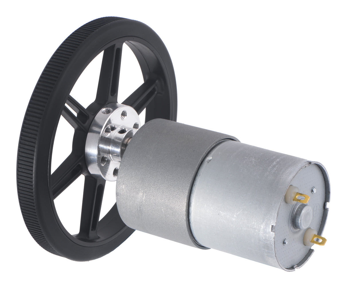 The Multi-Hub Wheels can be combined with our 6mm universal mounting hubs to work with 37D metal gearmotors.