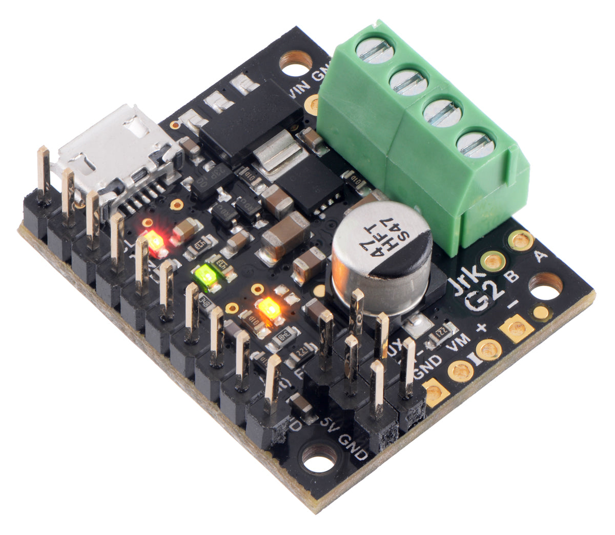 Jrk G2 21v3 USB Motor Controller with Feedback (Connectors Soldered).