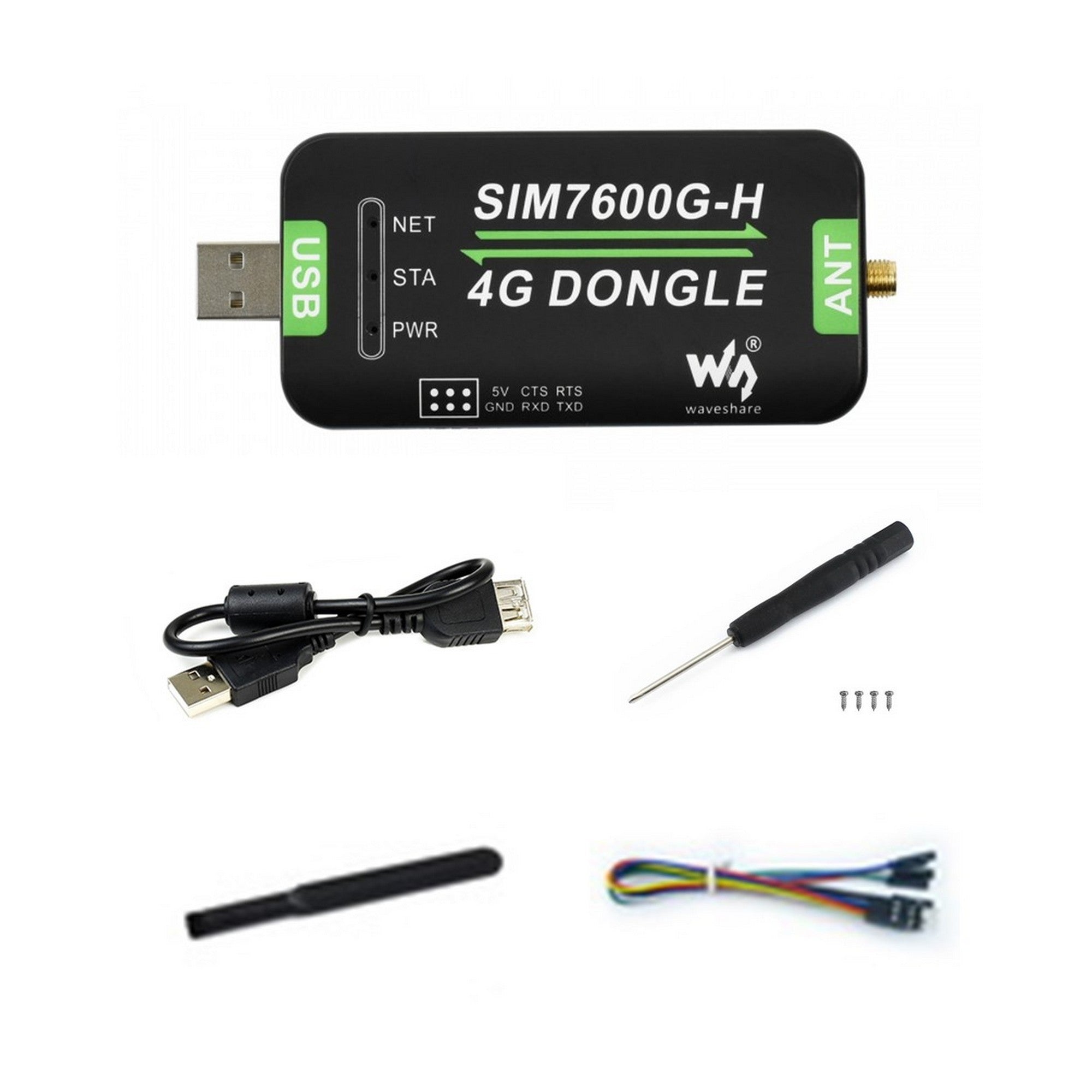 SIM7600G-H 4G Dongle, GNSS Positioning, Global Band Support 18165