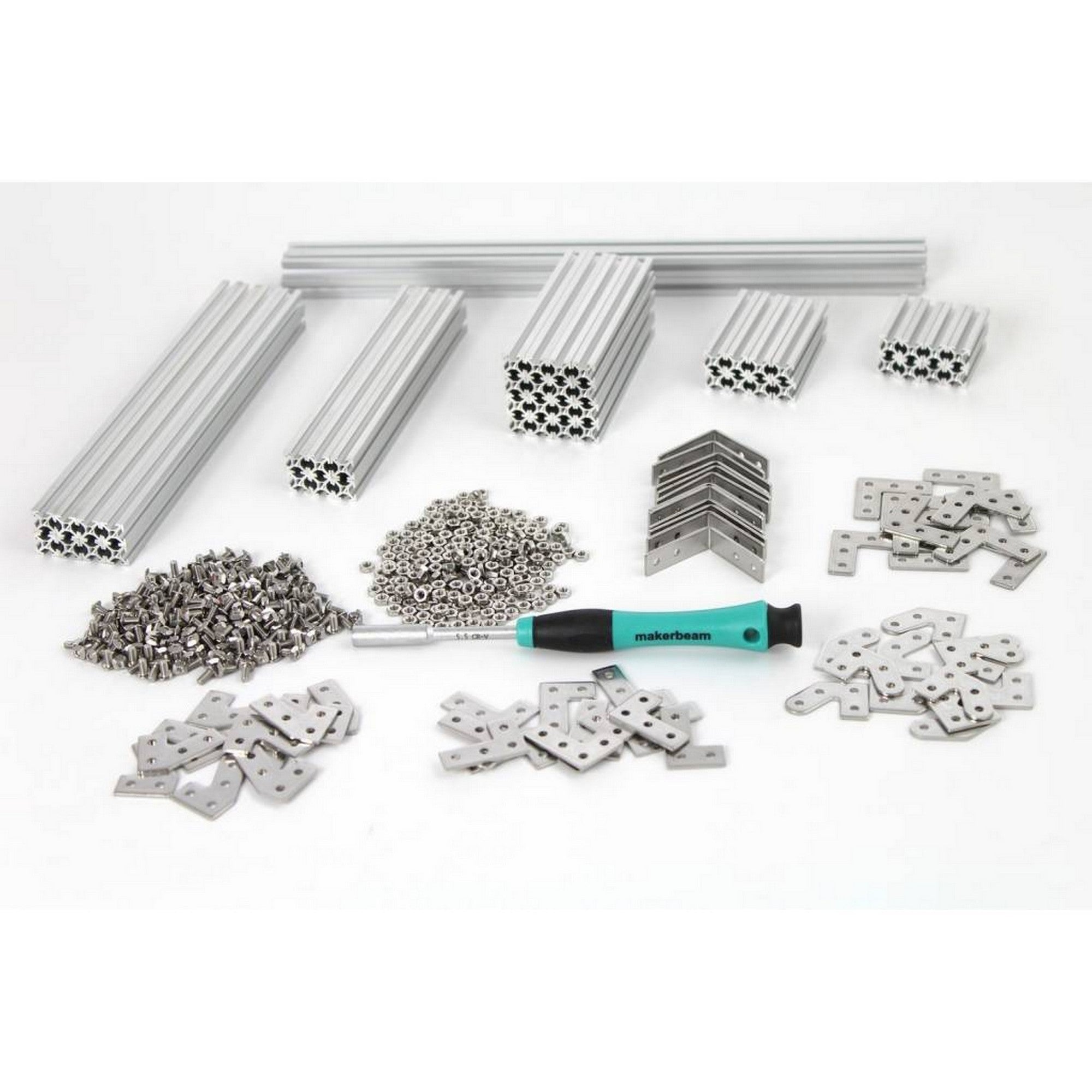 MakerBeam Regular Starter Kit 10x10mm Aluminum Profile Clear