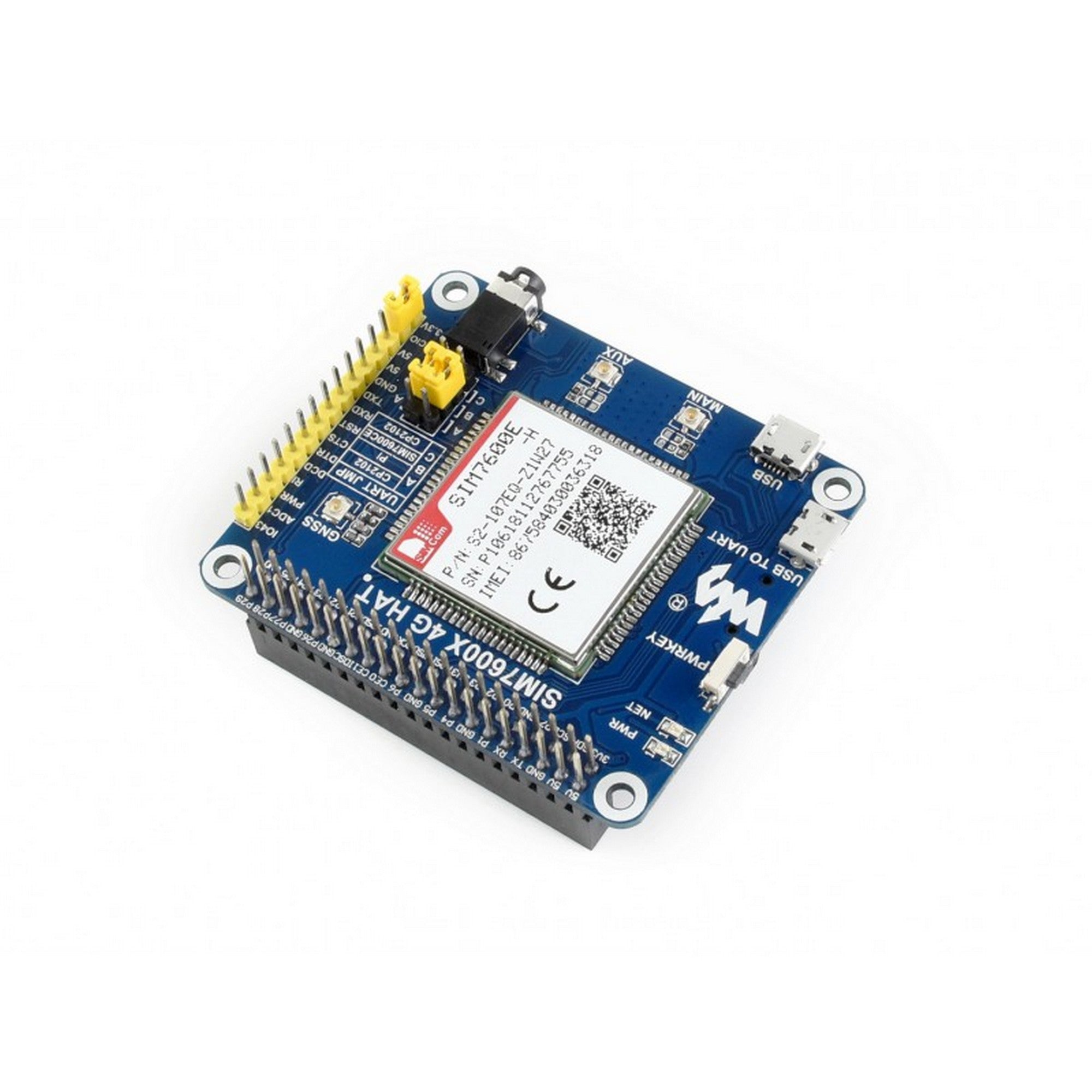 4G / 3G / 2G / GSM / GPRS / GNSS HAT for Raspberry Pi 14952