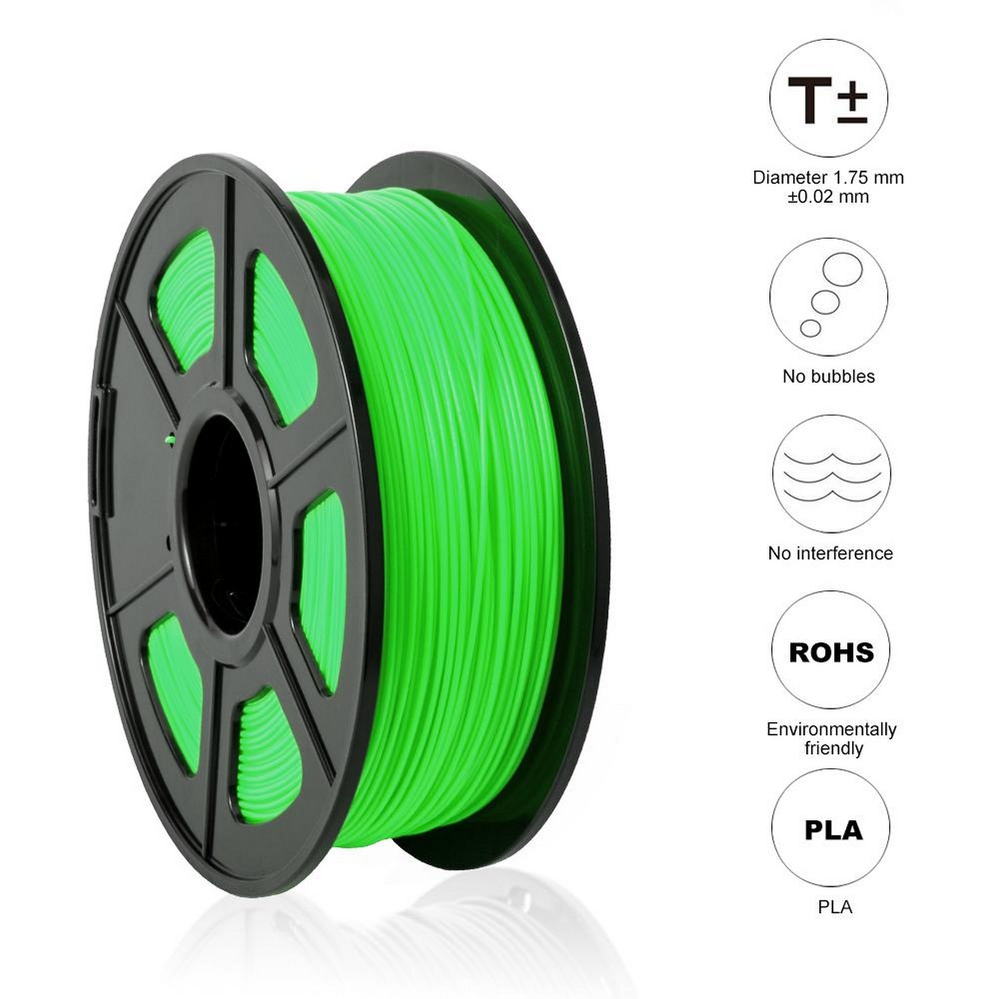 SUNLU PLA Glow In The Dark Noctilucent Green 1.75mm 1KG 3D Printer Filament