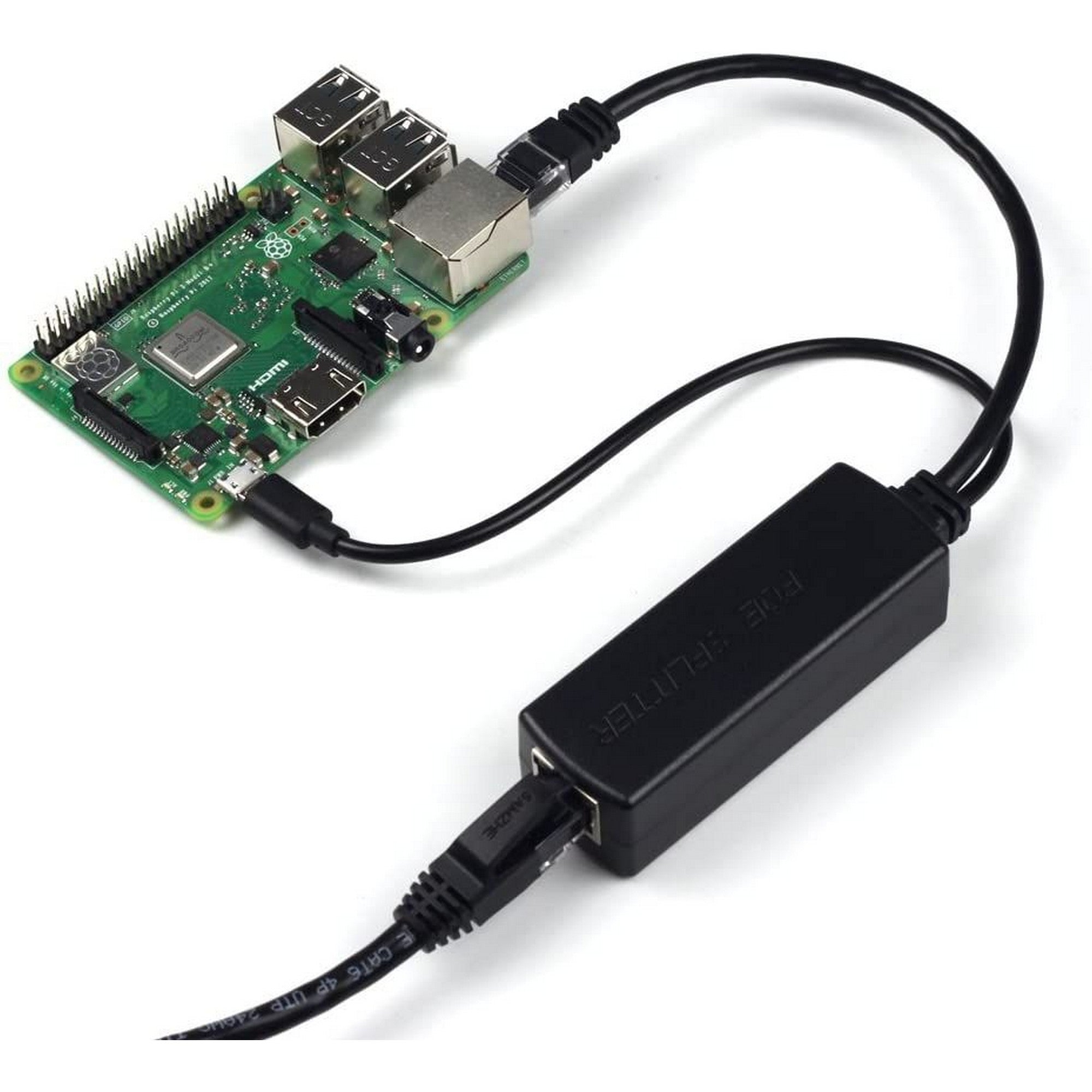 UCTRONICS PoE Splitter Gigabit 5V - Micro USB Power and Ethernet to Raspberry Pi 3B+, Work with Echo Dot, most Micro USB Security Cameras and Tablets - IEEE 802.3af Compliant U515902