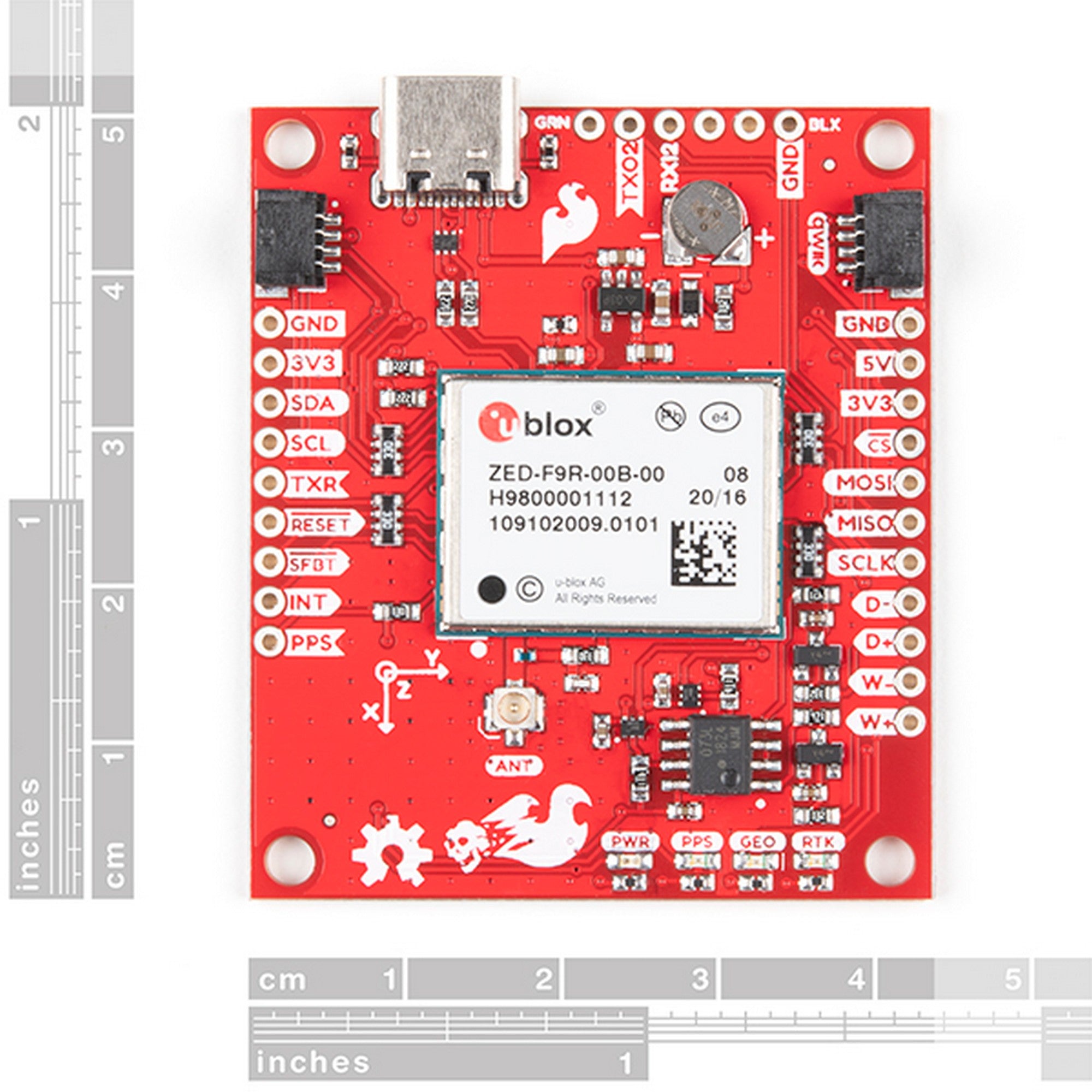 SparkFun GPS-RTK Dead Reckoning Breakout - ZED-F9R (Qwiic) GPS-16344