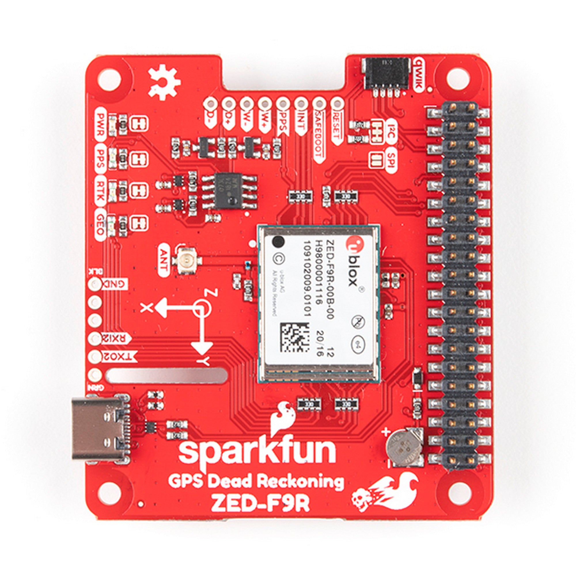 SparkFun GPS-RTK Dead Reckoning pHAT for Raspberry Pi GPS-16475