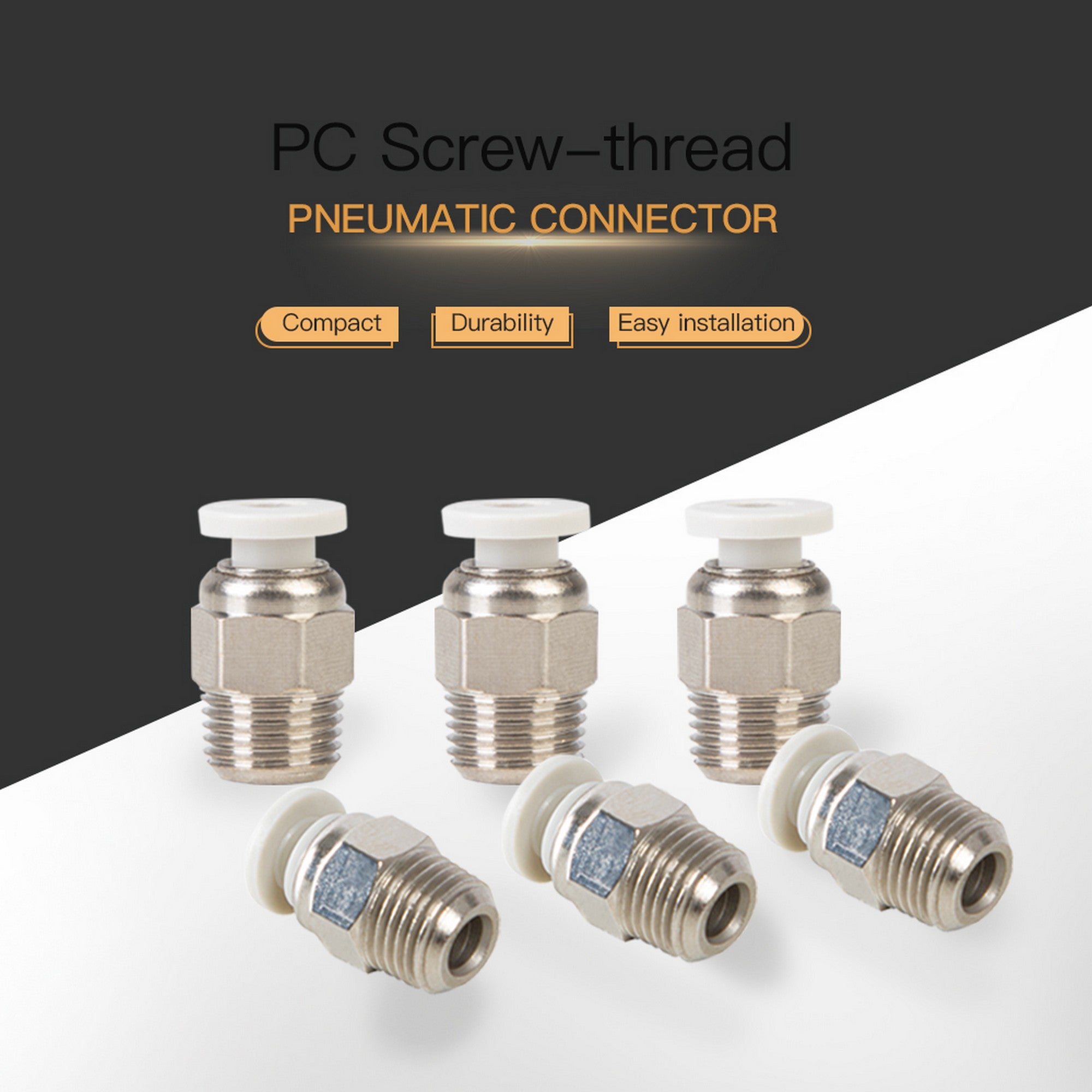 Creality Big Pneumatic Joint Connector for 3D Printer (Set of 2pcs)