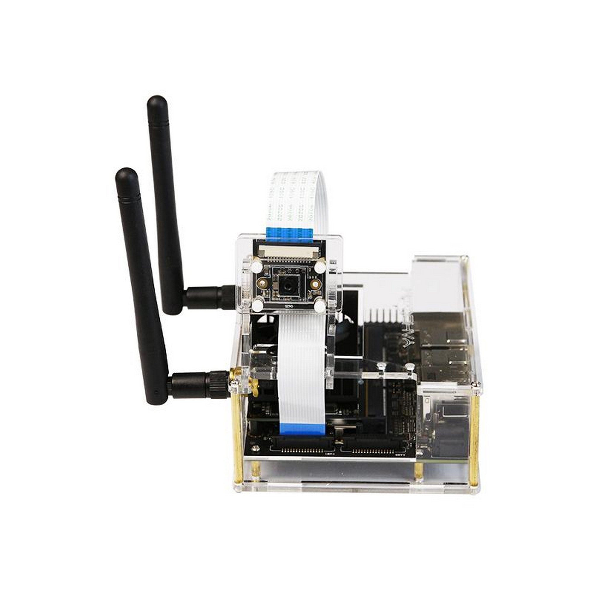 Acrylic Casing with 2 Antenna for NVIDIA Jetson Xavier NX/TX2 NX/Orin Nano/Orin NX Developer Kit