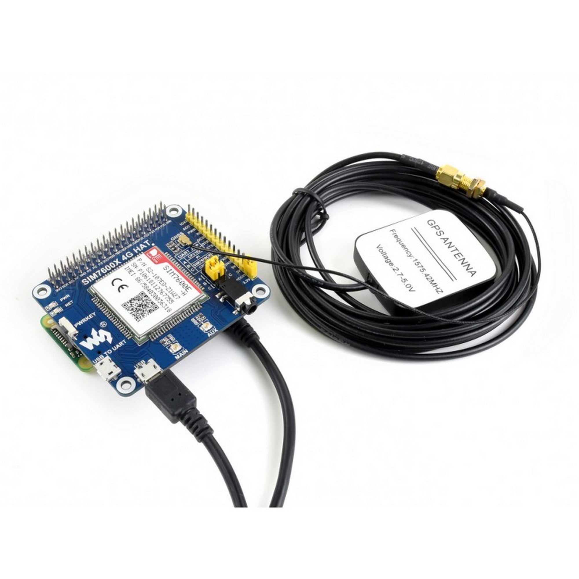 4G / 3G / 2G / GSM / GPRS / GNSS HAT for Raspberry Pi 14952