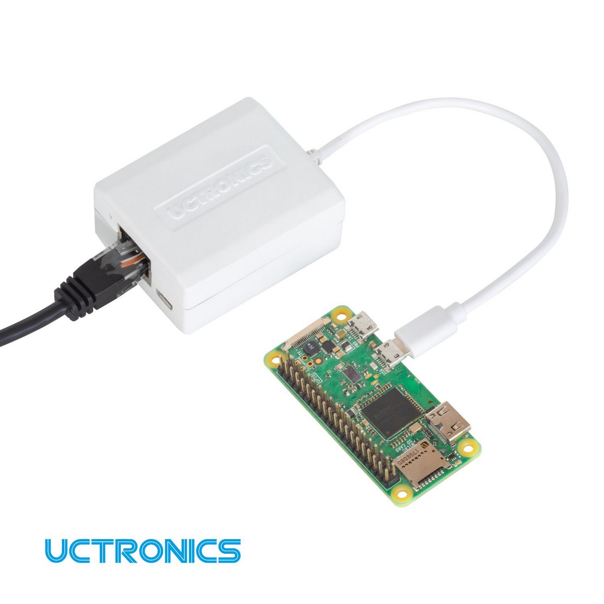 UCTRONICS PoE Adapter to Micro USB (Ethernet+Power) for Raspberry Pi Zero, Fire TV Stick, Chromecast, Google Mini, and More, IEEE 802.3af Compliant U6113