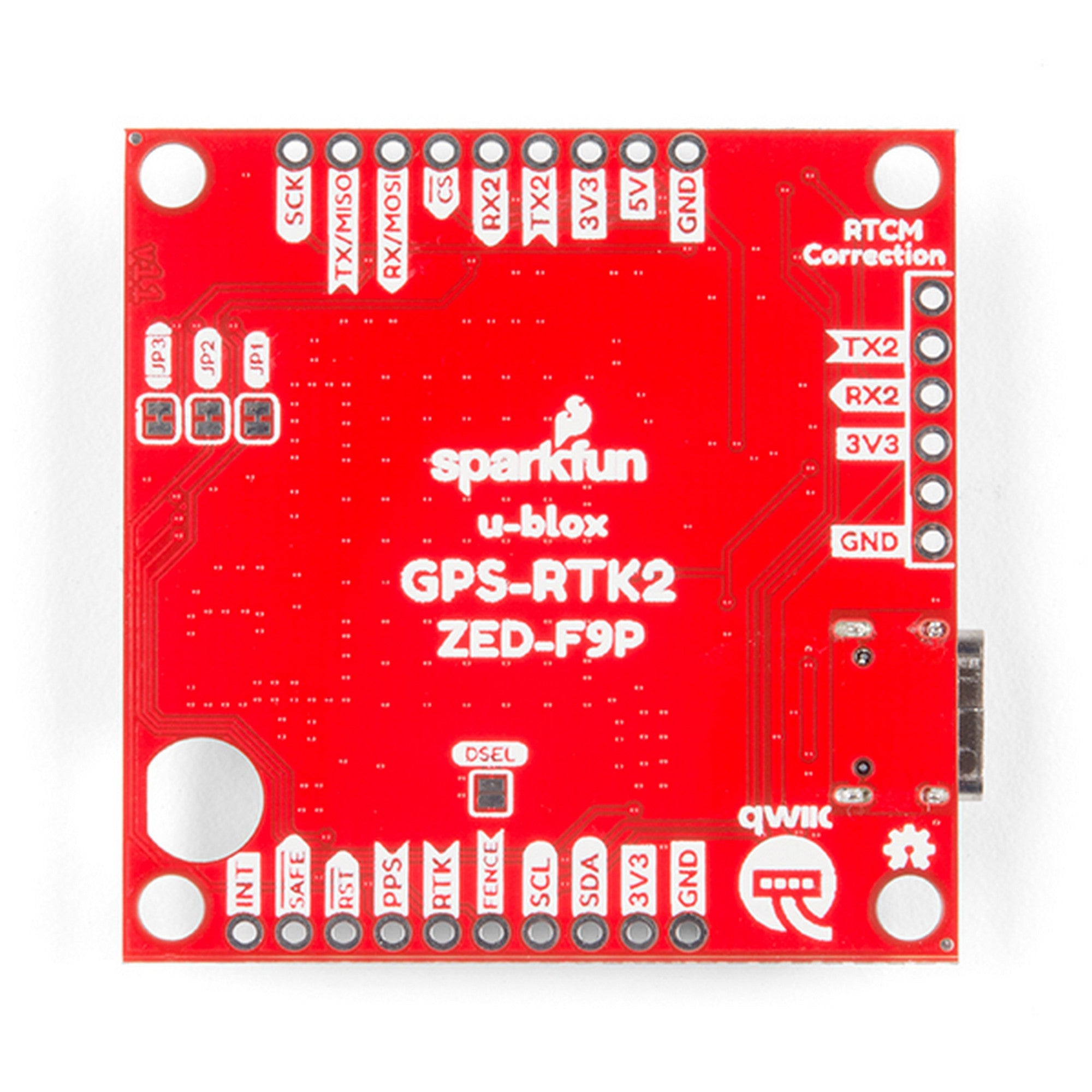 SparkFun GPS-RTK2 Board - ZED-F9P (Qwiic) GPS-15136