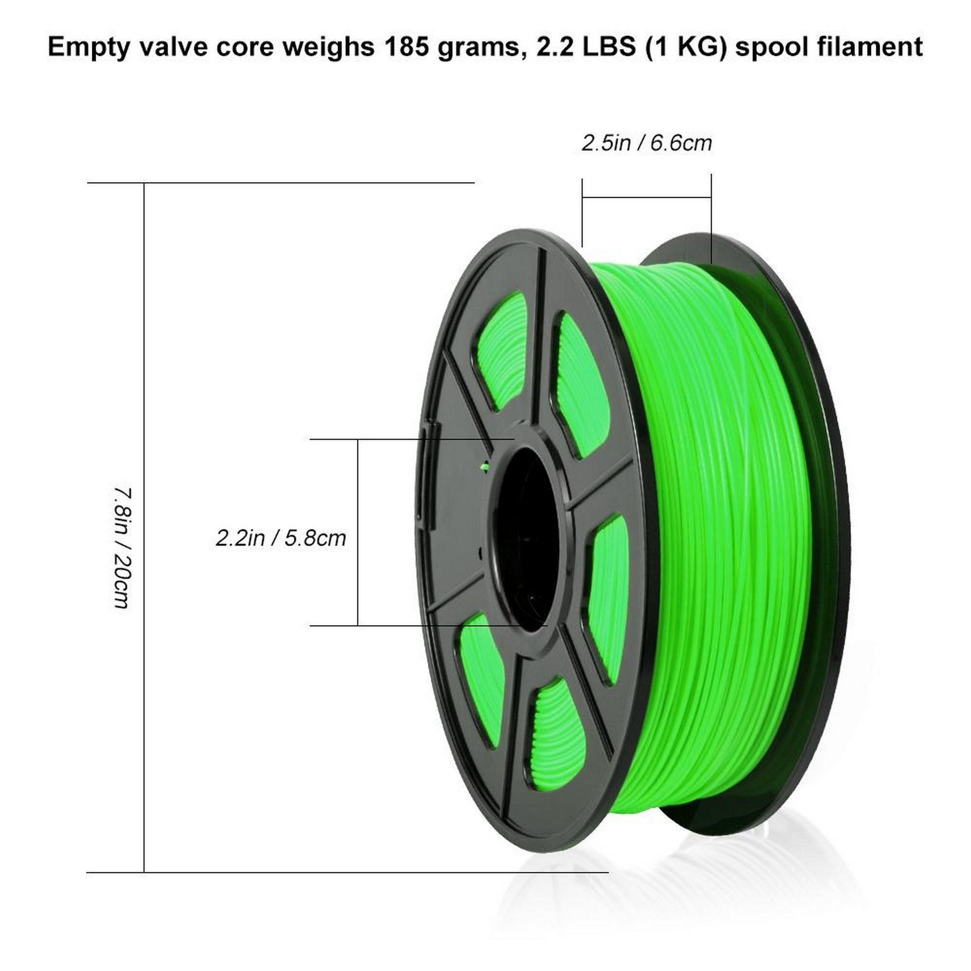 SUNLU PLA Glow In The Dark Noctilucent Green 1.75mm 1KG 3D Printer Filament