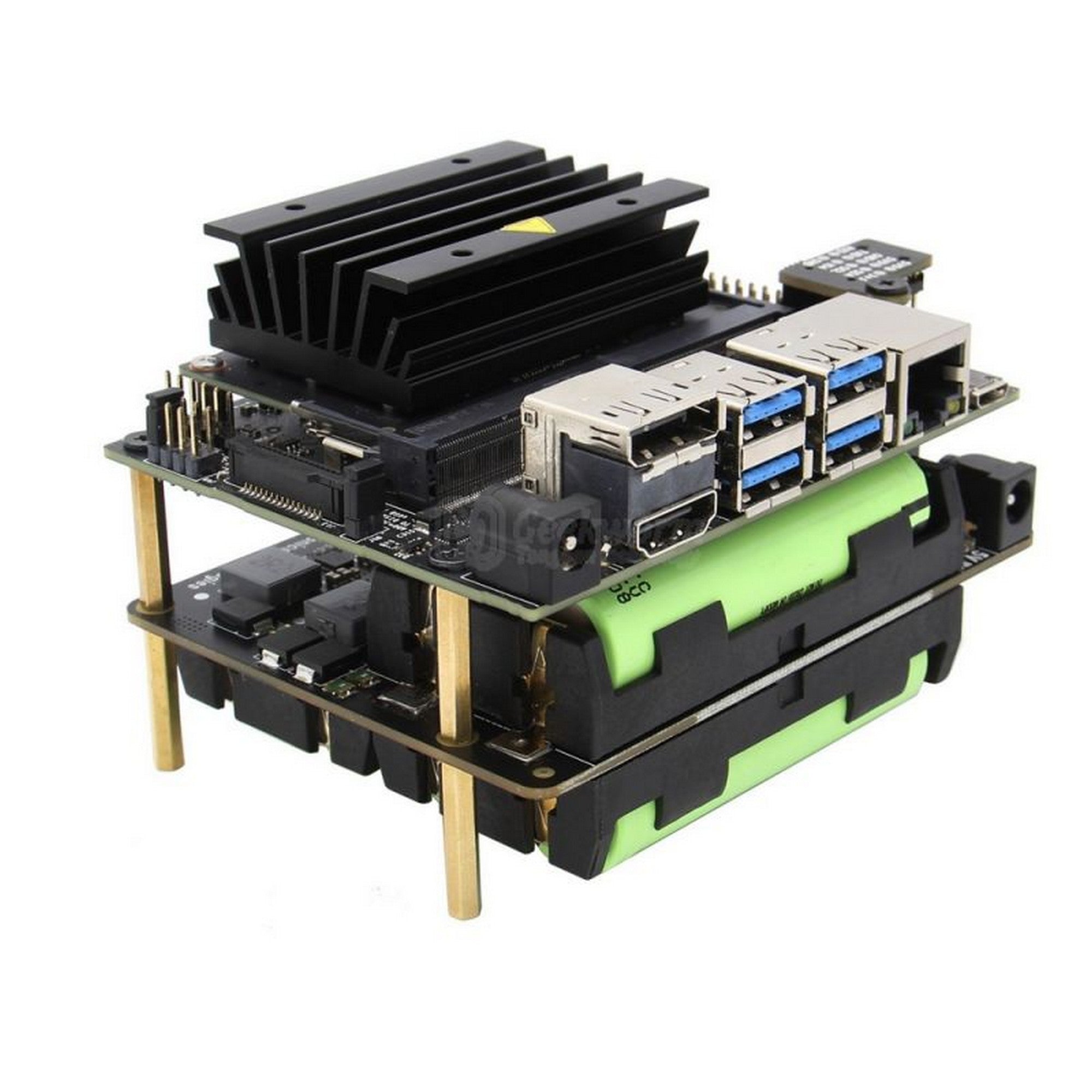 Geekworm T208 18650 UPS ( Max 5.1V 8A Output ) and Power Management Expansion Board for NVIDIA Jetson Nano