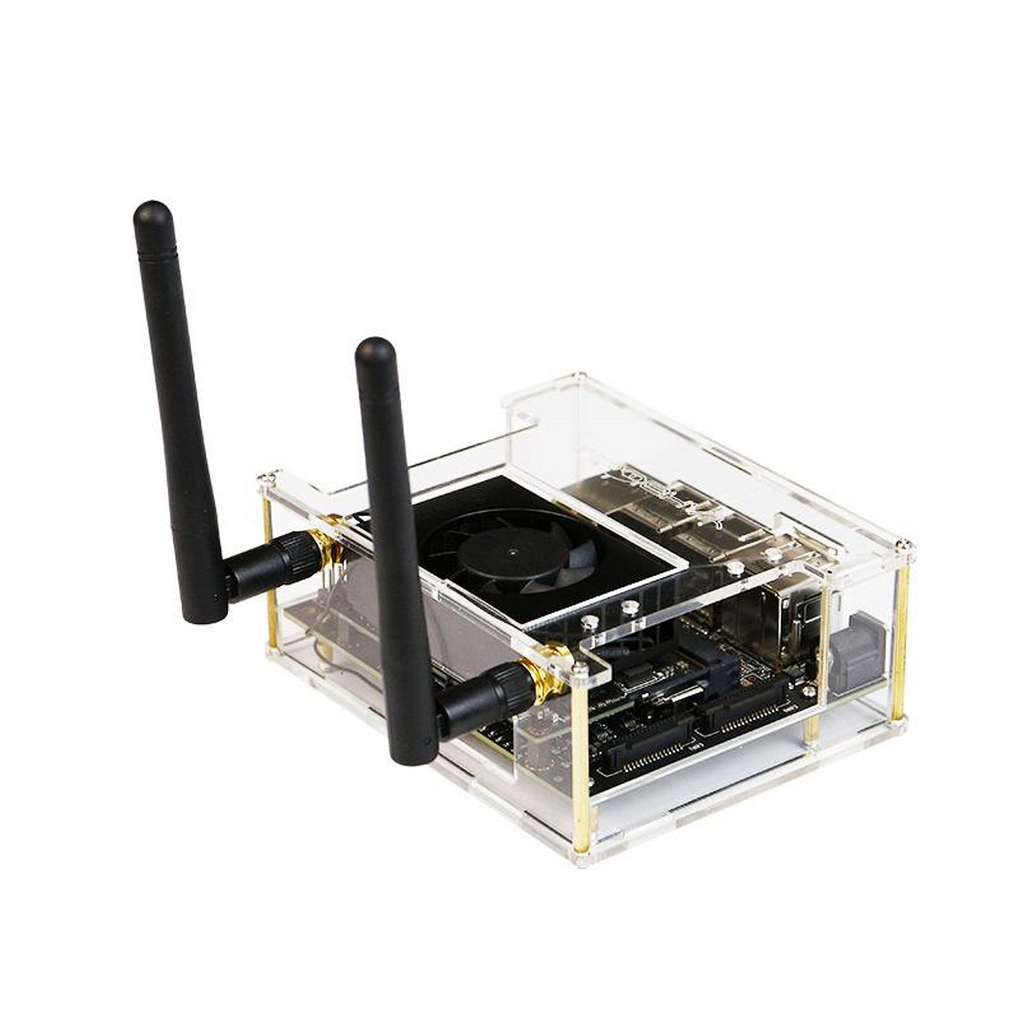 Acrylic Casing with 2 Antenna for NVIDIA Jetson Xavier NX/TX2 NX/Orin Nano/Orin NX Developer Kit