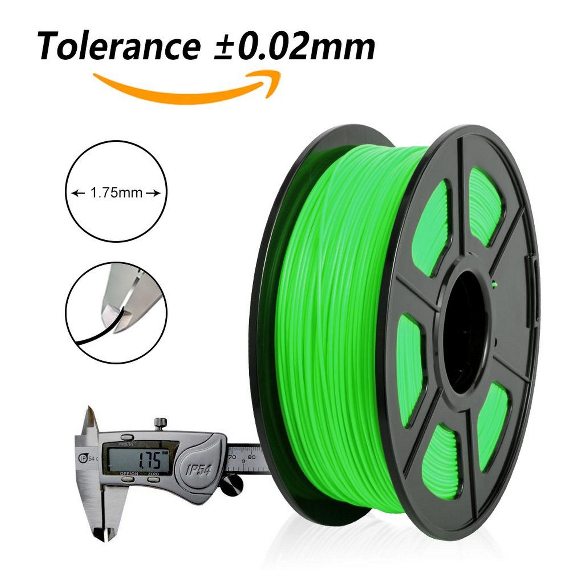 SUNLU PLA Glow In The Dark Noctilucent Green 1.75mm 1KG 3D Printer Filament