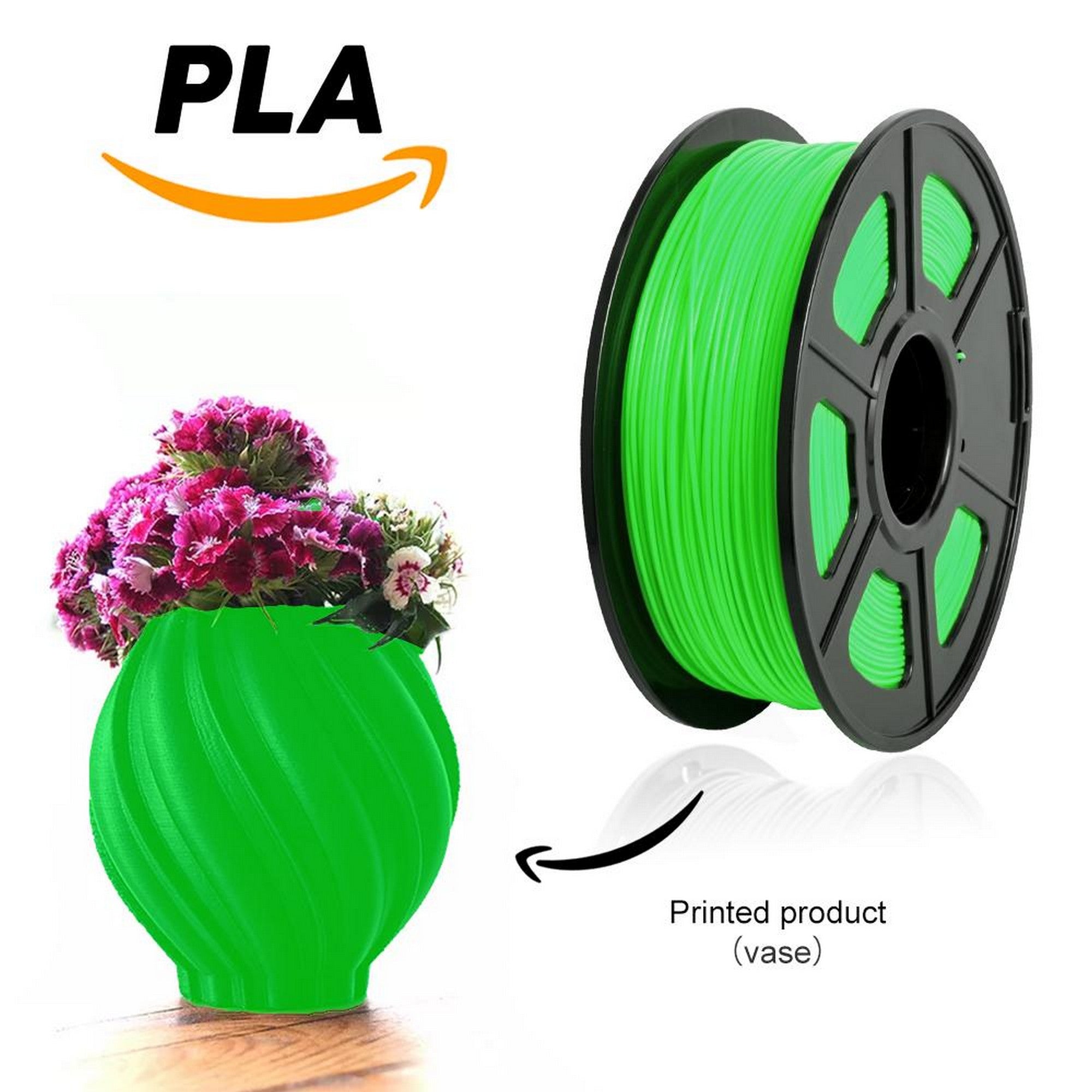 SUNLU PLA Glow In The Dark Noctilucent Green 1.75mm 1KG 3D Printer Filament