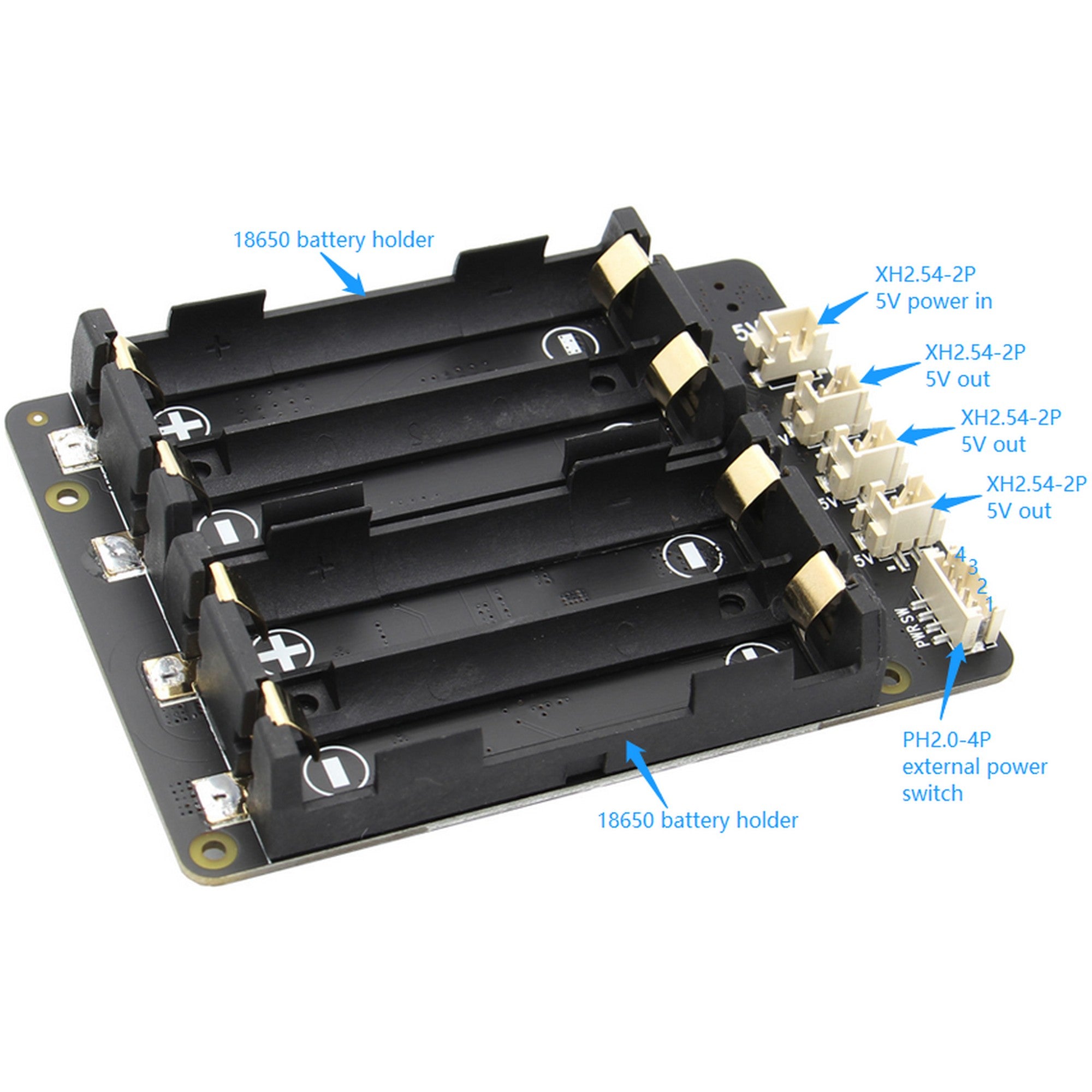 Geekworm T208 18650 UPS ( Max 5.1V 8A Output ) and Power Management Expansion Board for NVIDIA Jetson Nano