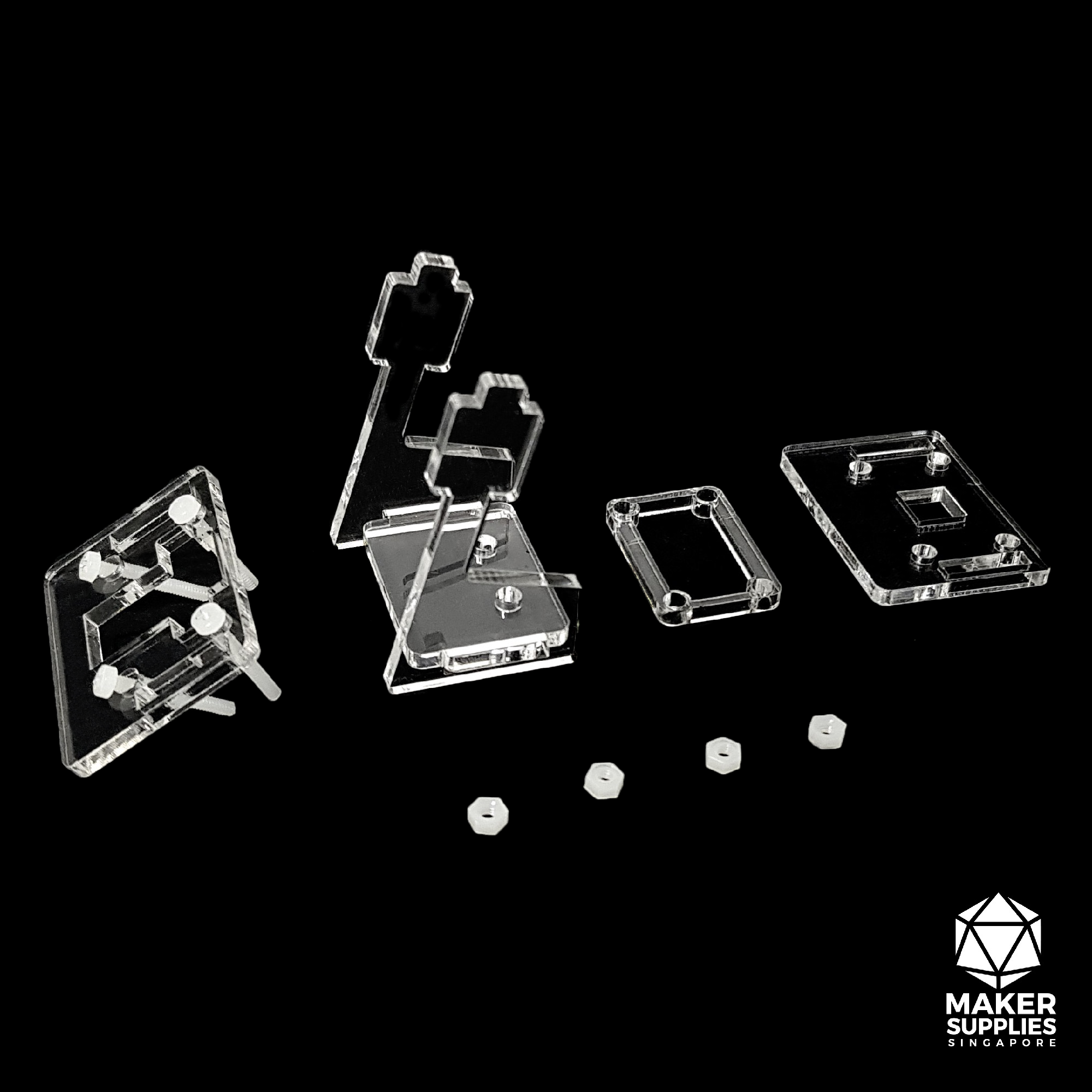 Acrylic Casing with 2 Antenna for NVIDIA Jetson Xavier NX/TX2 NX/Orin Nano/Orin NX Developer Kit