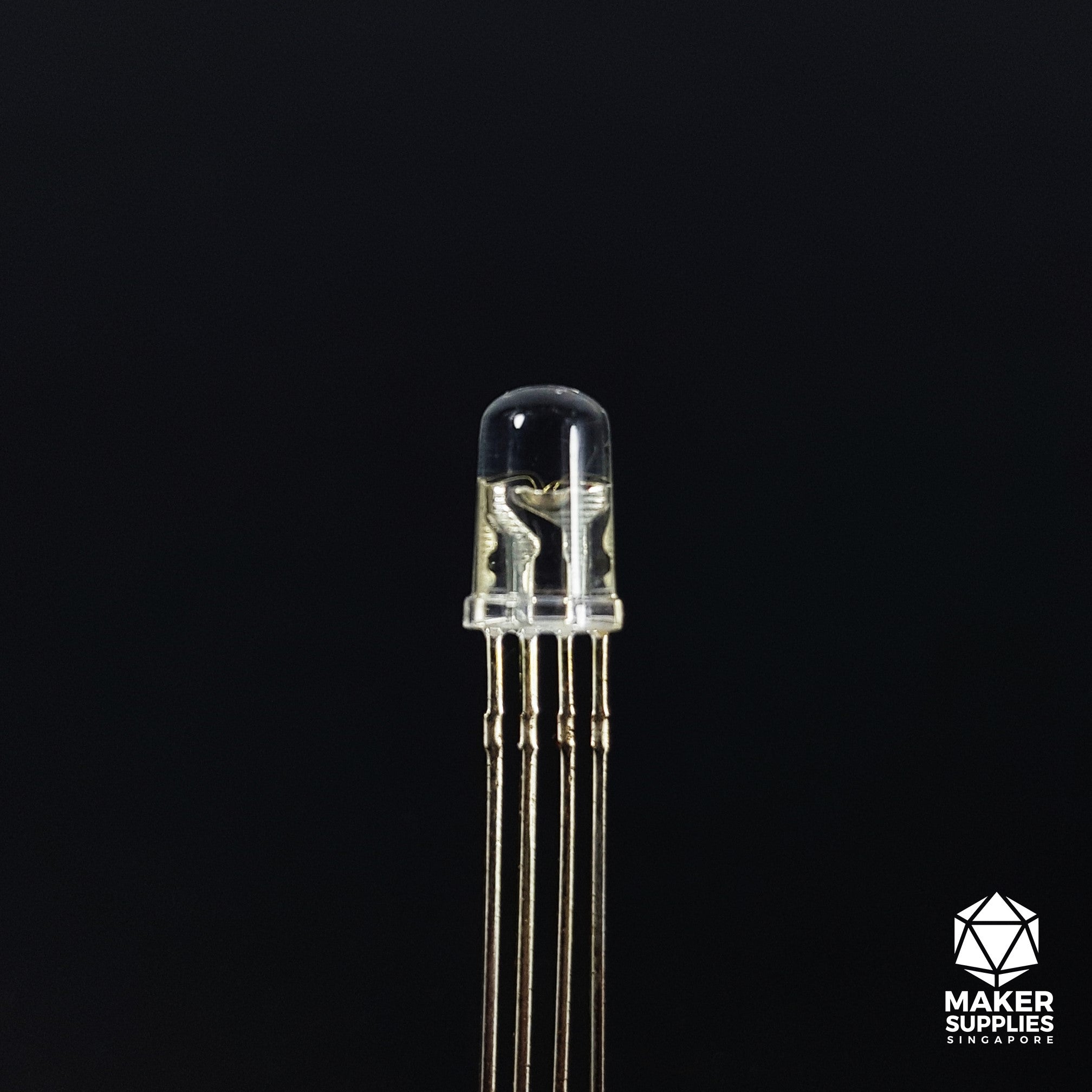 5mm Common Cathode 4-pin Clear RGB LED